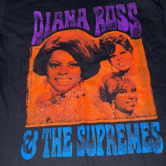 Diana Ross & The Supremes T-Shirt Cross Colours Black Medium Music Retro‎ Vtg - Picture 2 of 4